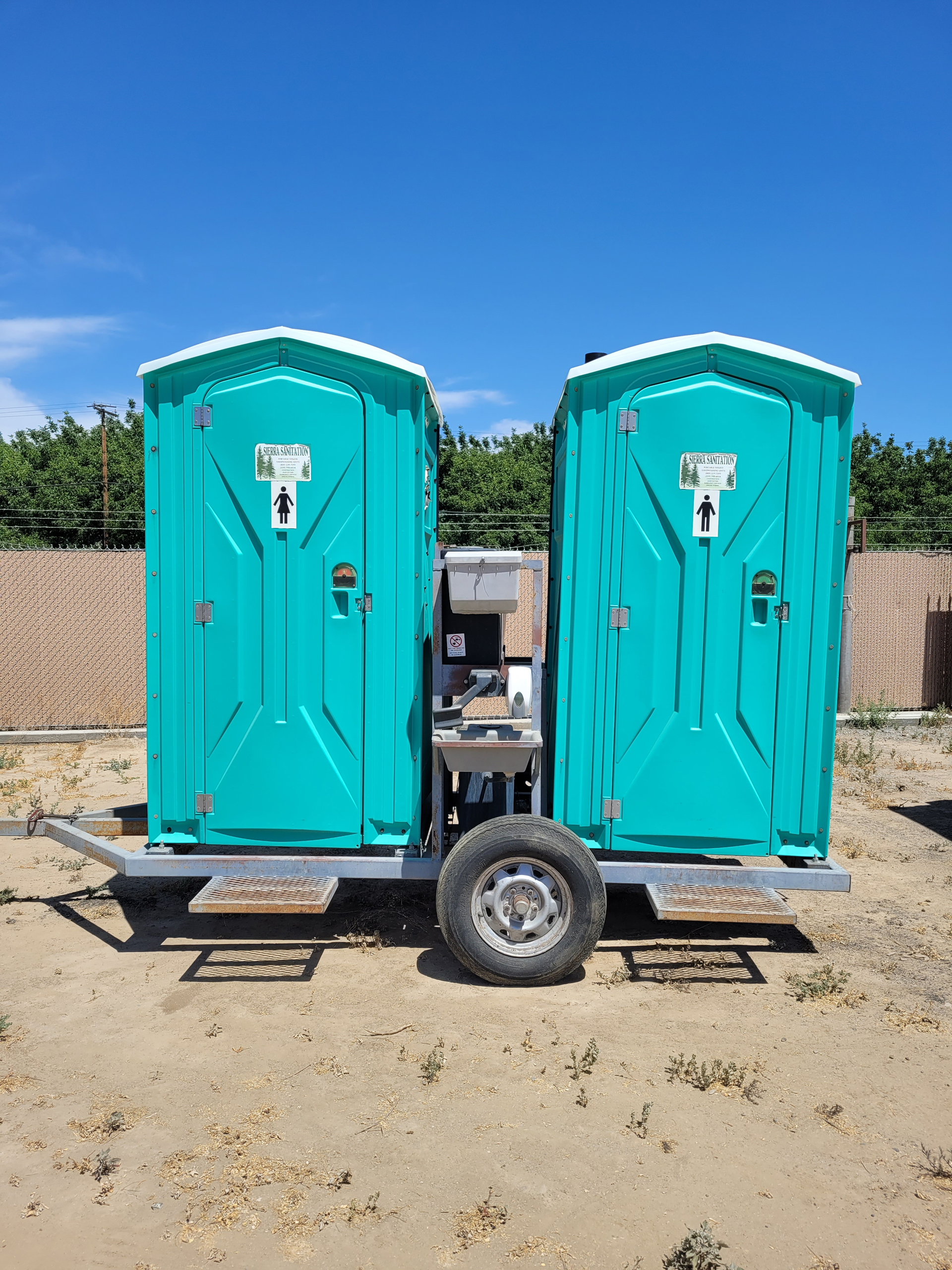 double Portable Toilets