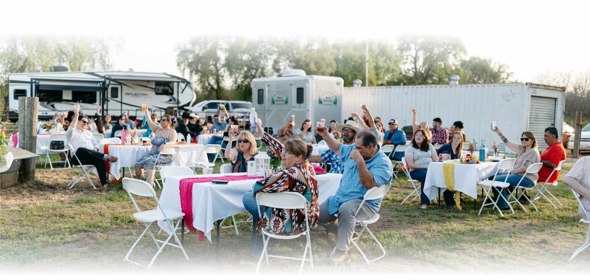 porta potty and sanitation services provided by sierra sanitation in an outdoor event in visalia, ca<br />
