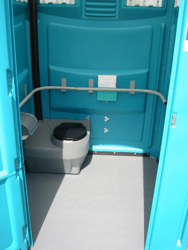 inside ADA Wheelchair Accessible Portable Toilet Rental