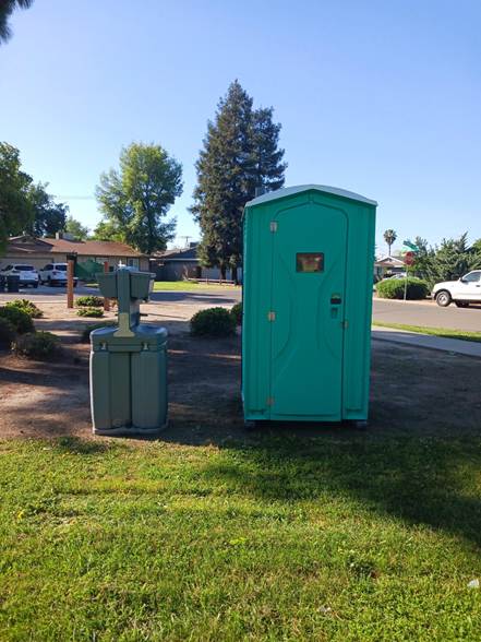 Portable Restroom and Handwash Rental – Houk Park, Visalia, CA